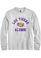 LSU Tigers White Alumni Arch Long Sleeve T-Shirt