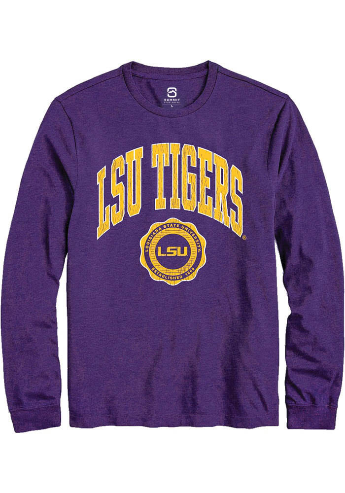 LSU Tigers Purple Arch Seal Long Sleeve T-Shirt
