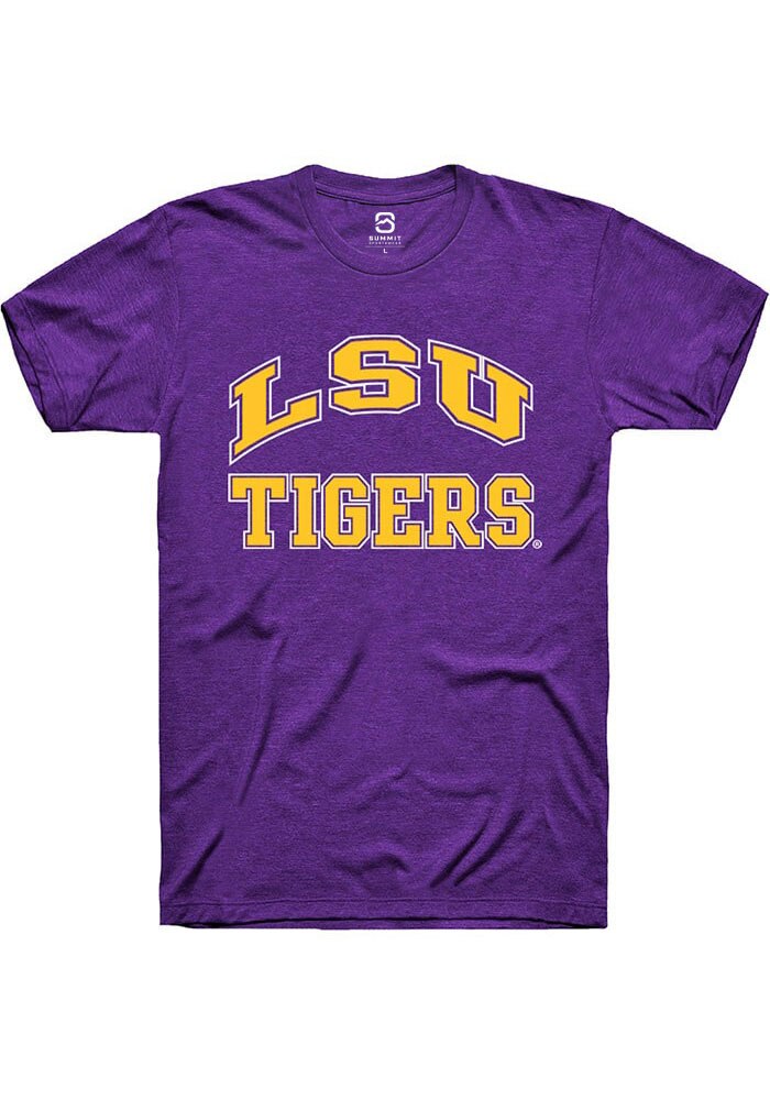 LSU Tigers Purple Arch Stack Short Sleeve T-Shirt
