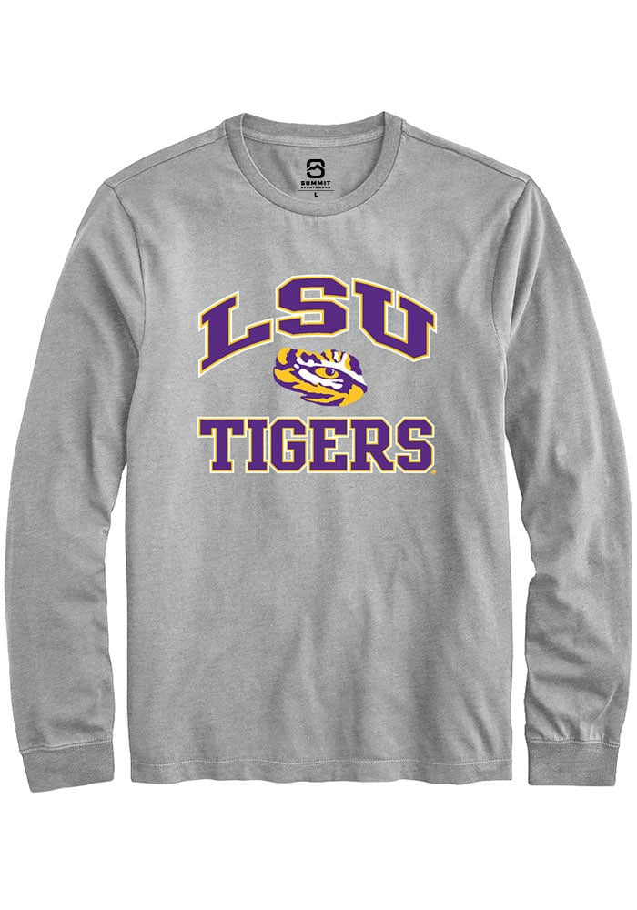 LSU Tigers Grey No 1 Neutral Long Sleeve T-Shirt