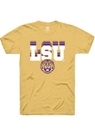 LSU Tigers Yellow Repeat Short Sleeve T-Shirt