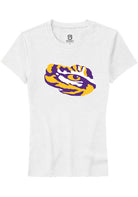 LSU Tigers Womens White Alt Logo Classic Short Sleeve T-Shirt