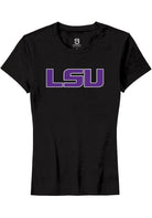 LSU Tigers Womens Black Primary Logo Short Sleeve T-Shirt
