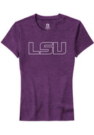 LSU Tigers Womens Purple Primary Logo Short Sleeve T-Shirt