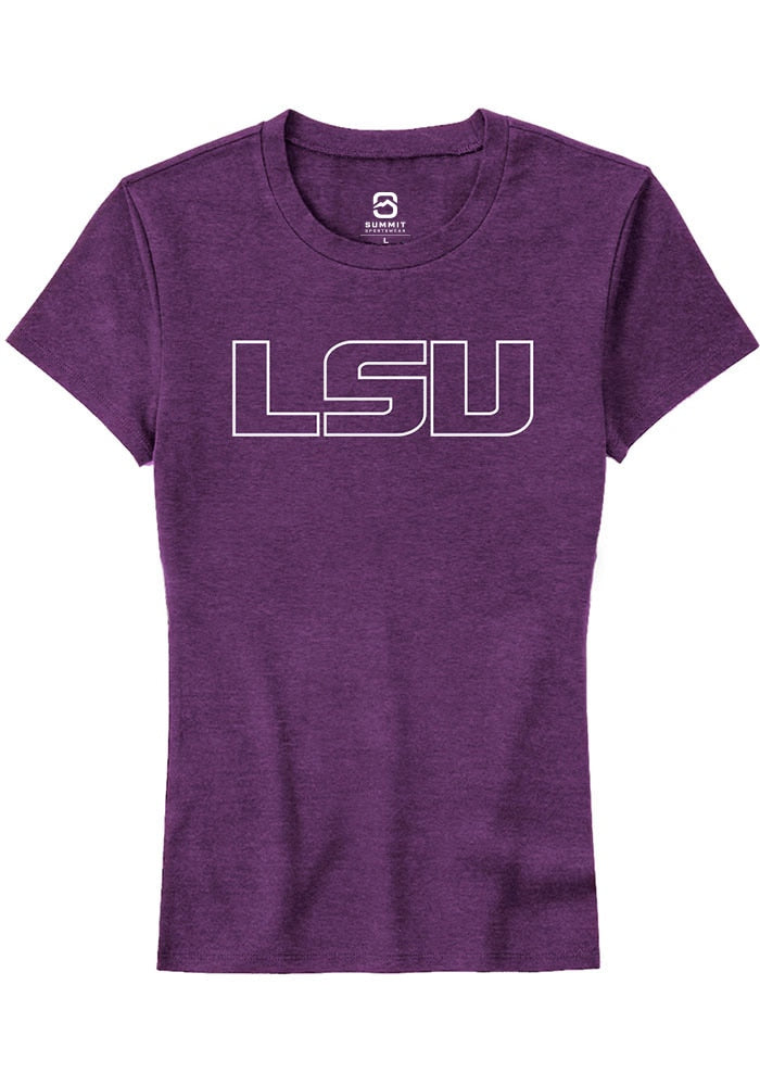 LSU Tigers Womens Purple Primary Logo Short Sleeve T-Shirt