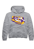 LSU Tigers Youth Grey Alternate Emblem Long Sleeve Hoodie