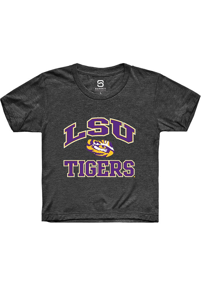 LSU Tigers Youth Charcoal No 1 Neutral Short Sleeve T-Shirt