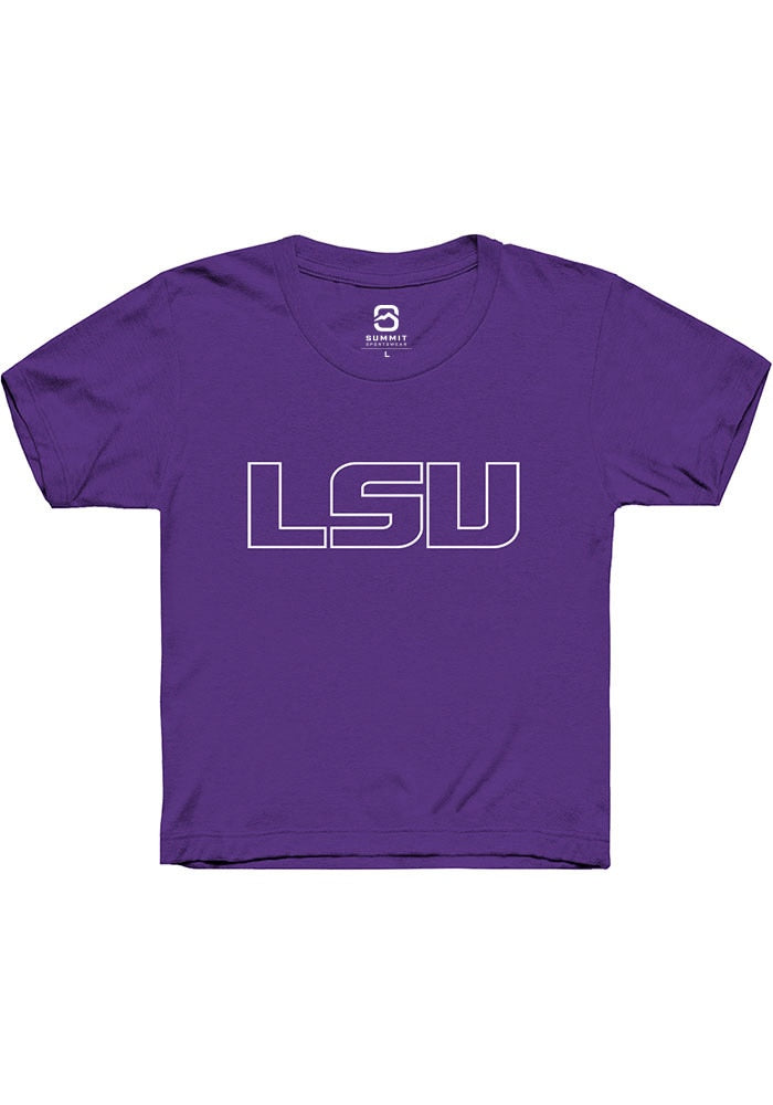 LSU Tigers Youth Purple Primary Logo Short Sleeve T-Shirt
