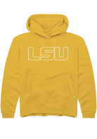 LSU Tigers Youth Gold Primary Logo Long Sleeve Hoodie