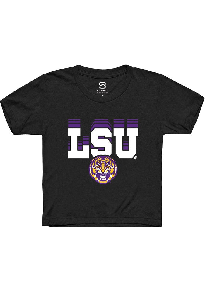 LSU Tigers Youth Black Repeat Short Sleeve T-Shirt