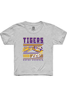 LSU Tigers Youth Ash Retro Short Sleeve T-Shirt