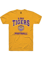 LSU Tigers Gold Football Short Sleeve T-Shirt