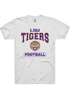 LSU Tigers White Football Short Sleeve T-Shirt