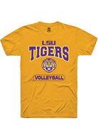 LSU Tigers Gold Volleyball Short Sleeve T-Shirt