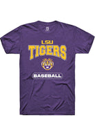 LSU Tigers Purple Baseball Short Sleeve T-Shirt
