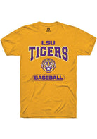 LSU Tigers Gold Baseball Short Sleeve T-Shirt