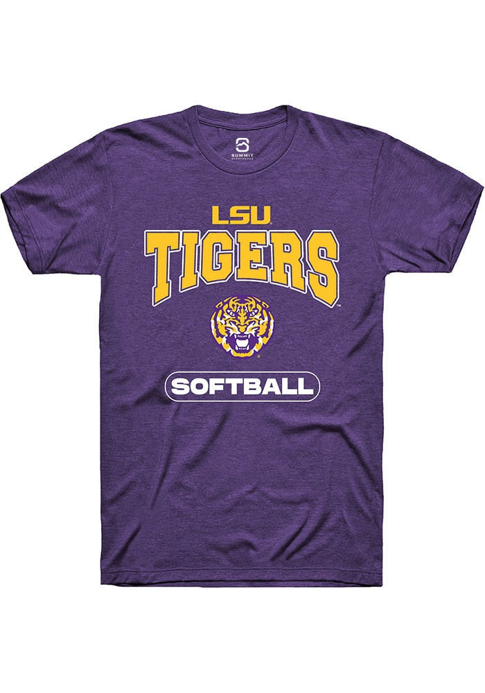 LSU Tigers Purple Softball Short Sleeve T-Shirt