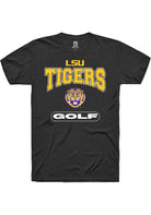 LSU Tigers Black Golf Short Sleeve T-Shirt