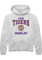 LSU Tigers Mens White Golf Long Sleeve Hoodie
