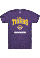 LSU Tigers Purple Soccer Short Sleeve T-Shirt