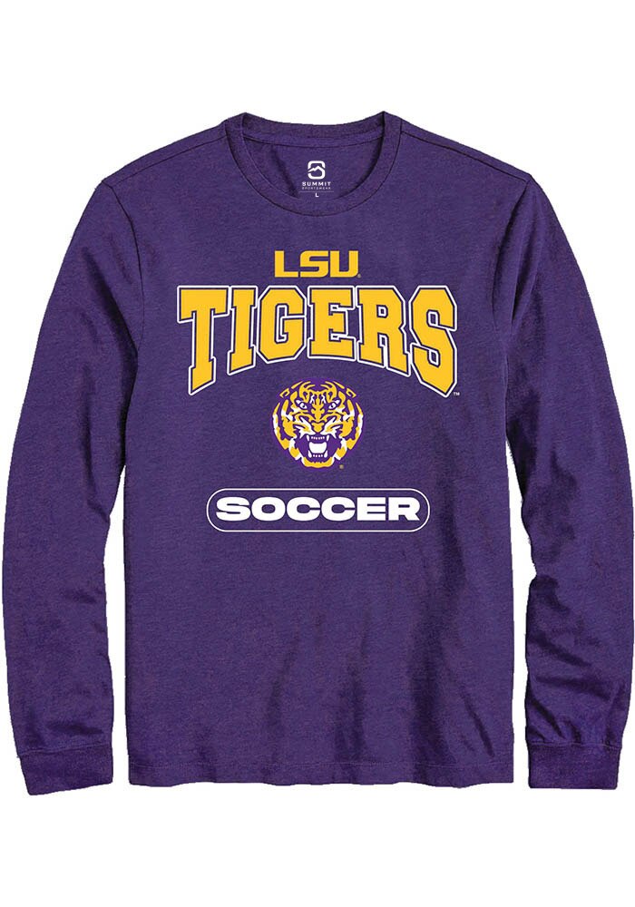LSU Tigers Purple Soccer Long Sleeve T-Shirt