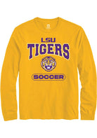LSU Tigers Gold Soccer Long Sleeve T-Shirt