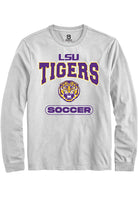 LSU Tigers White Soccer Long Sleeve T-Shirt