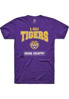 LSU Tigers Purple Cross Country Short Sleeve T-Shirt