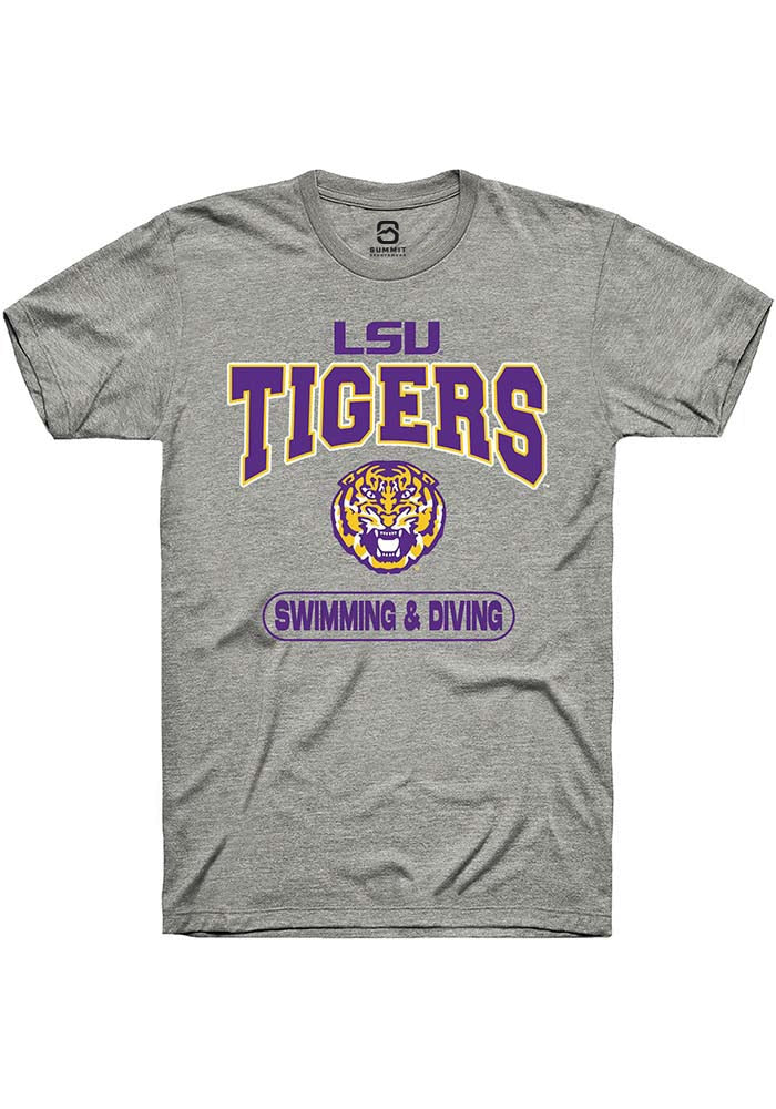 LSU Tigers Grey Swimming & Diving Short Sleeve T-Shirt