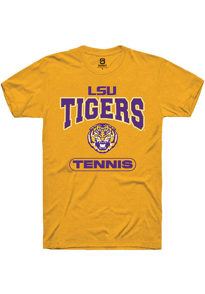 LSU Tigers Gold Tennis Short Sleeve T-Shirt
