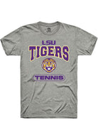 LSU Tigers Grey Tennis Short Sleeve T-Shirt