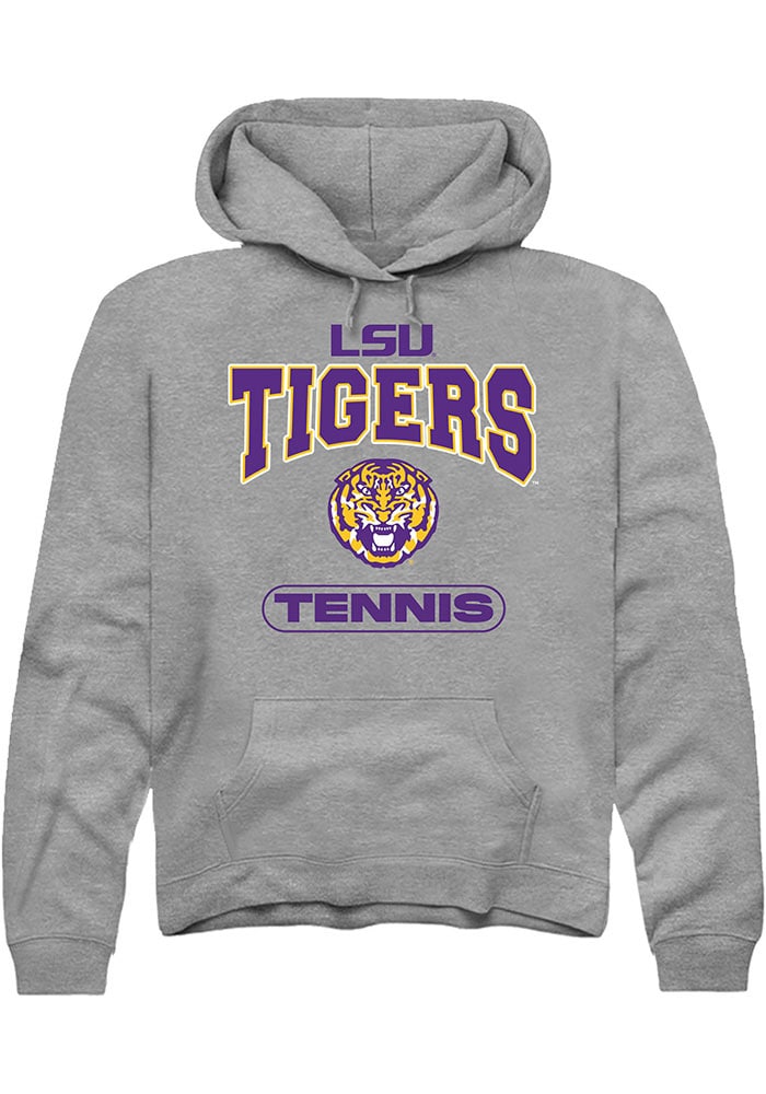 LSU Tigers Mens Grey Tennis Long Sleeve Hoodie