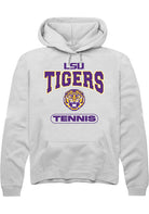 LSU Tigers Mens White Tennis Long Sleeve Hoodie