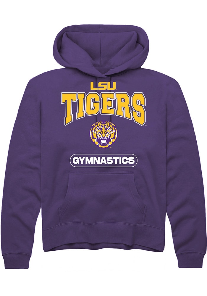 LSU Tigers Mens Purple Gymnastics Long Sleeve Hoodie