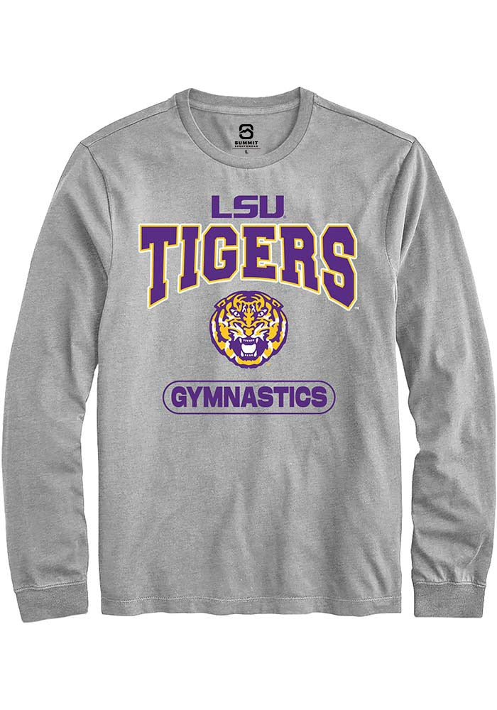 LSU Tigers Grey Gymnastics Long Sleeve T-Shirt