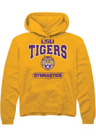 LSU Tigers Mens Gold Gymnastics Long Sleeve Hoodie