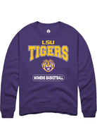 LSU Tigers Mens Purple Womens Basketball Long Sleeve Crew Sweatshirt