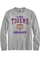 LSU Tigers Grey Womens Cross Country Long Sleeve T-Shirt