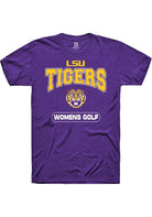 LSU Tigers Purple Womens Golf Short Sleeve T-Shirt