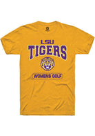 LSU Tigers Gold Womens Golf Short Sleeve T-Shirt