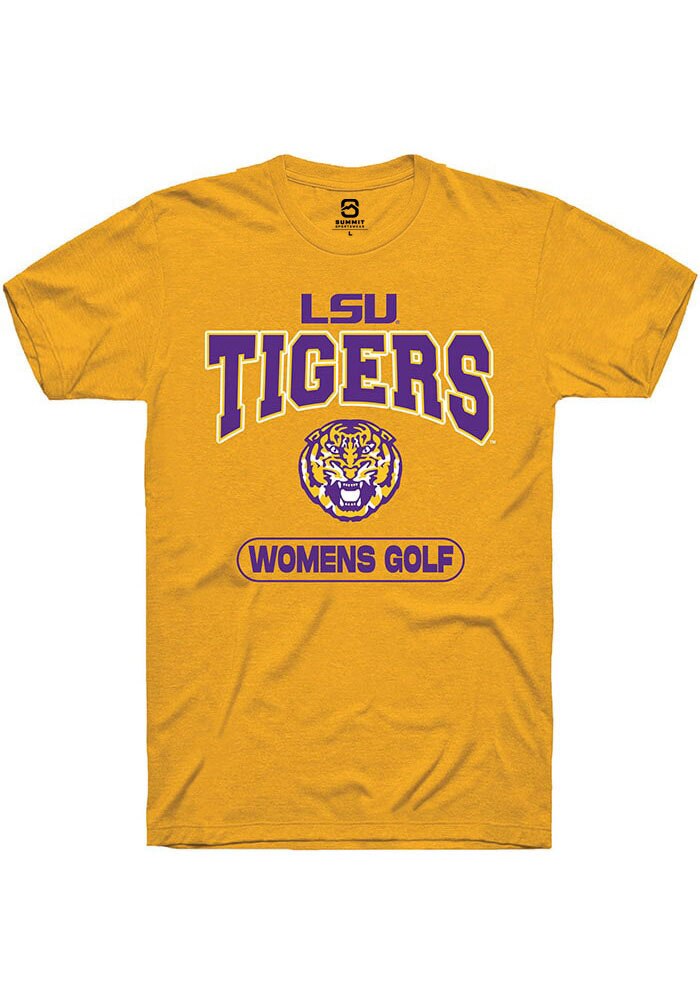 LSU Tigers Gold Womens Golf Short Sleeve T-Shirt