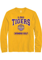 LSU Tigers Gold Womens Golf Long Sleeve T-Shirt