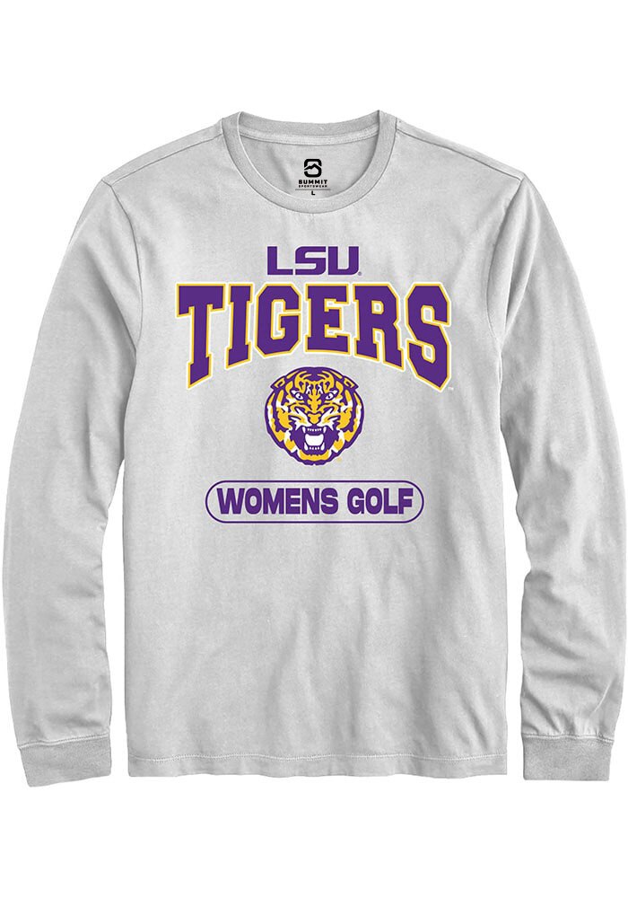 LSU Tigers White Womens Golf Long Sleeve T-Shirt