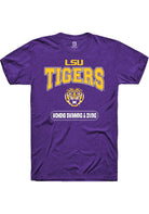 LSU Tigers Purple Womens Swimming & Diving Short Sleeve T-Shirt