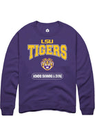 LSU Tigers Mens Purple Womens Swimming & Diving Long Sleeve Crew Sweatshirt