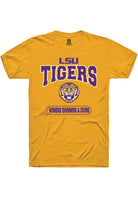 LSU Tigers Gold Womens Swimming & Diving Short Sleeve T-Shirt