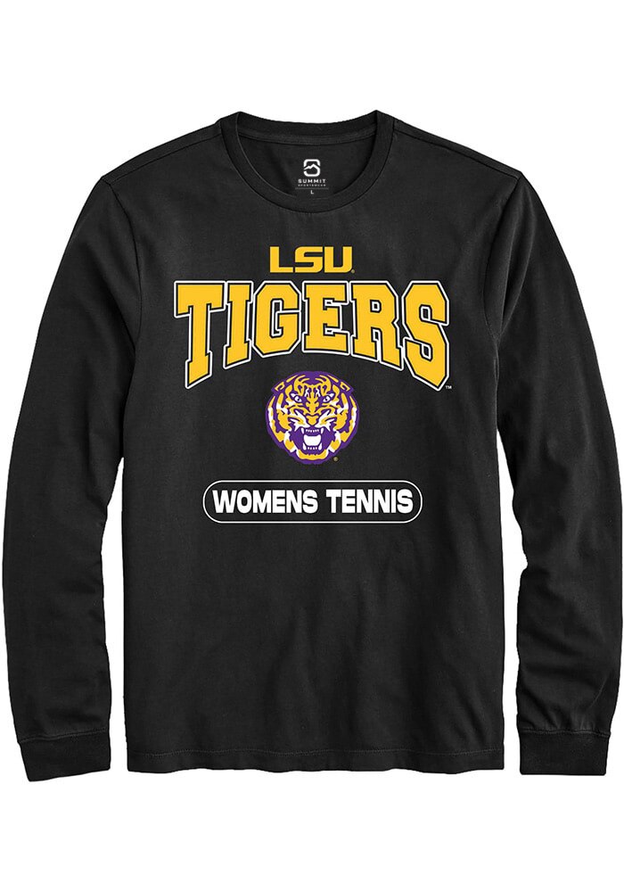 LSU Tigers Black Womens Tennis Long Sleeve T-Shirt