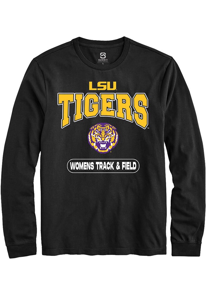 LSU Tigers Black Womens Track & Field Long Sleeve T-Shirt