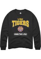 LSU Tigers Mens Black Womens Track & Field Long Sleeve Crew Sweatshirt