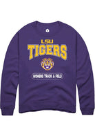 LSU Tigers Mens Purple Womens Track & Field Long Sleeve Crew Sweatshirt